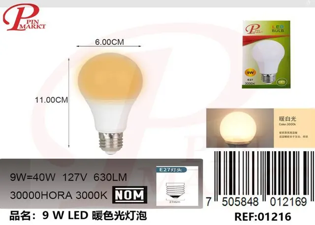 bulbo, 9 W, modelo 262040