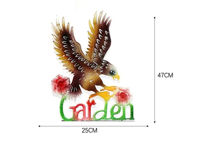 Adorno de jardín de hierro forjado, modelo HY25-332METAL