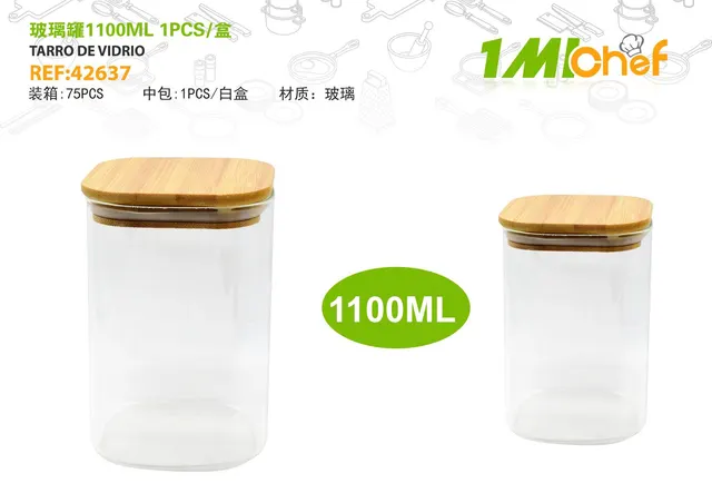 Frasco hermético, 1100 ml, 1 pieza, ref. 42637