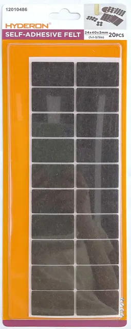 Protectores de fieltro, 24 × 40 mm, 20 piezas