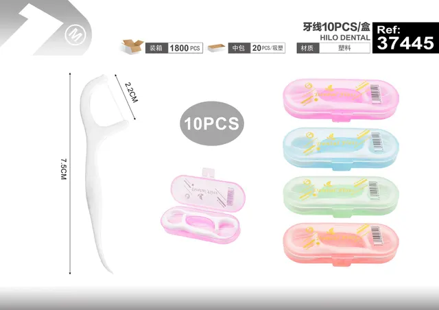 Palillos e hilo dental, 10 piezas