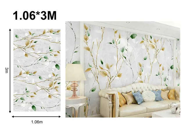 Papel tapiz efecto tela, 1,06 × 3 m, 3 m, modelo 05211
