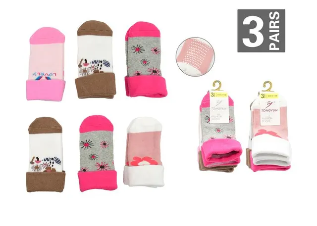 calcetines de bebe, 3 piezas, modelo TY-A3001