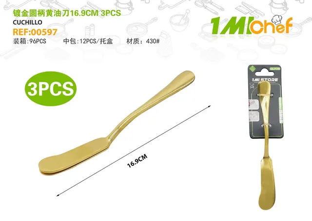 Cuchillo para mantequilla, 3 piezas