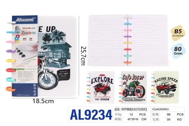 Cuaderno de bobina, modelo B5PP