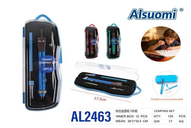 Compás de lápiz, 5 piezas, modelo AL2463