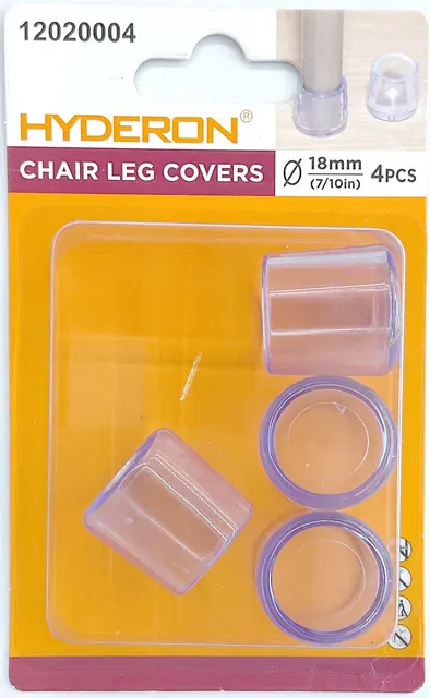Protector para patas de mesa, 18 × 22 mm, 4 piezas, color transparente