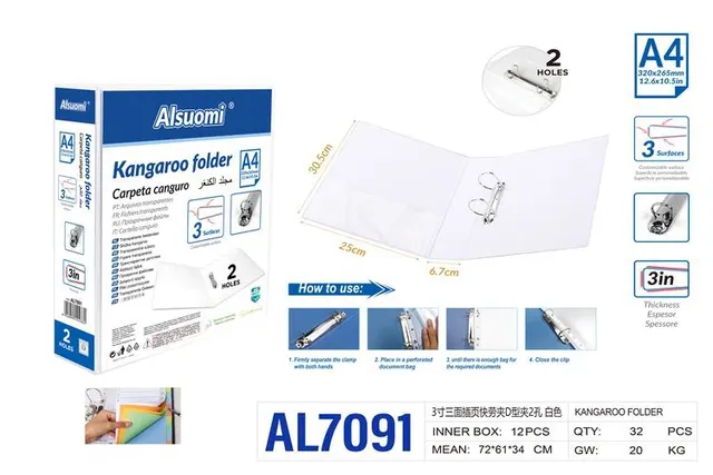 Carpeta, 3 pulgadas, color blanco