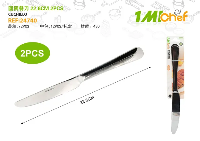 Cuchillo de mesa, 22,6 cm, 2 piezas, ref. 24740