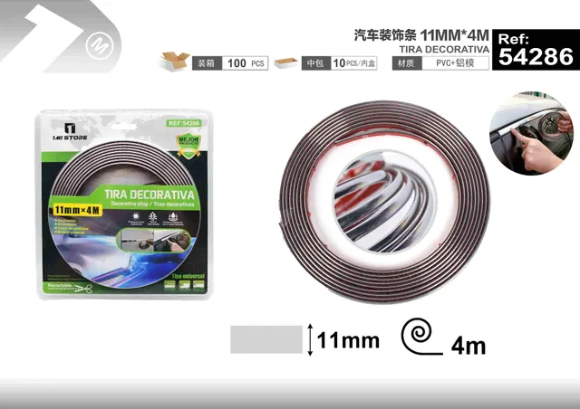 tiras decorativas, 11 mm, 4 m