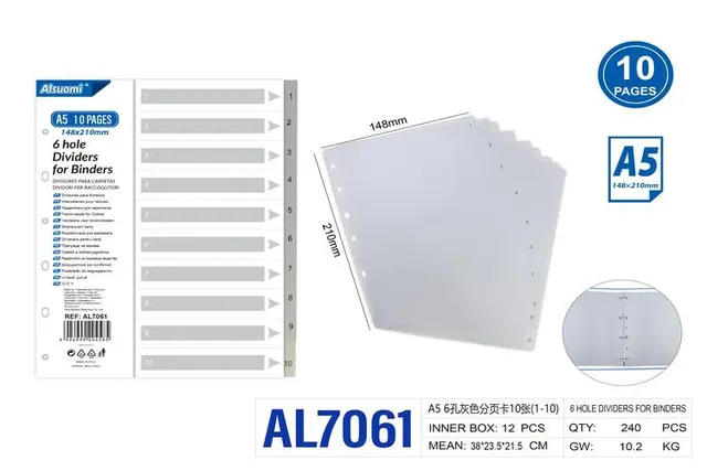 Carpeta, modelo A5, color gris, modelo AL7061