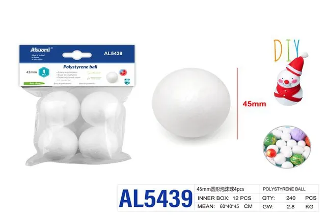 Bolas de espuma, 45 mm, 4 piezas