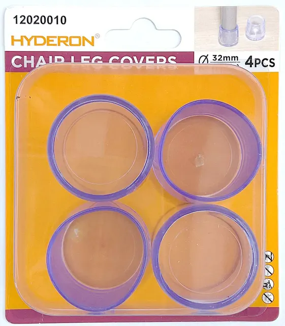 Protector para patas de mesa, 32 × 34 mm, 4 piezas, color transparente