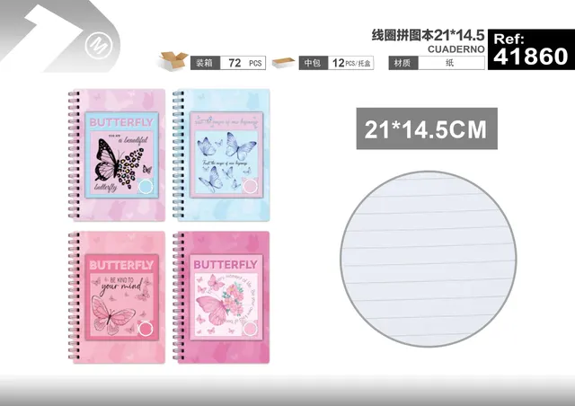 Cuaderno de bobina, 21 × 14,5, modelo 41860
