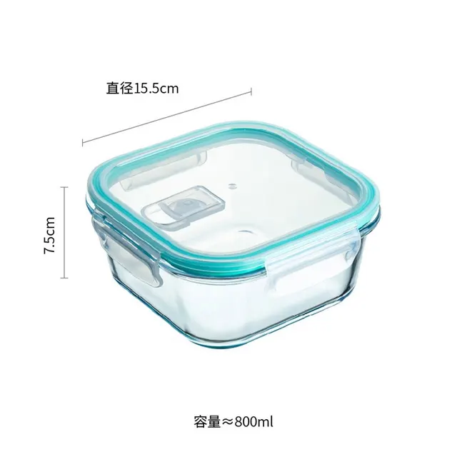 Recipiente para almacenar alimentos, 800 ml, color transparente