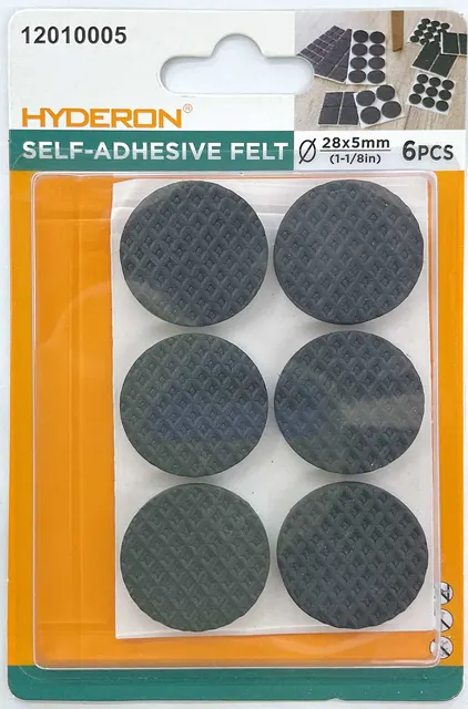 Protector para pata de mueble, 28 mm, 6 piezas, modelo 12010005
