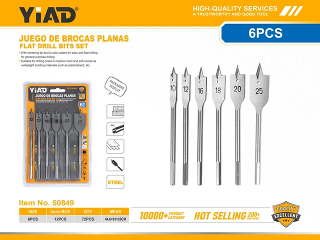 Serie de brocas, 6 piezas, ref. 50849