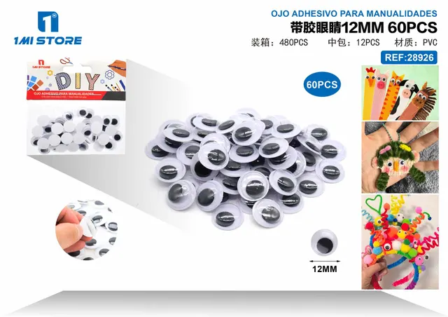 ojo, 12 mm, 60 piezas