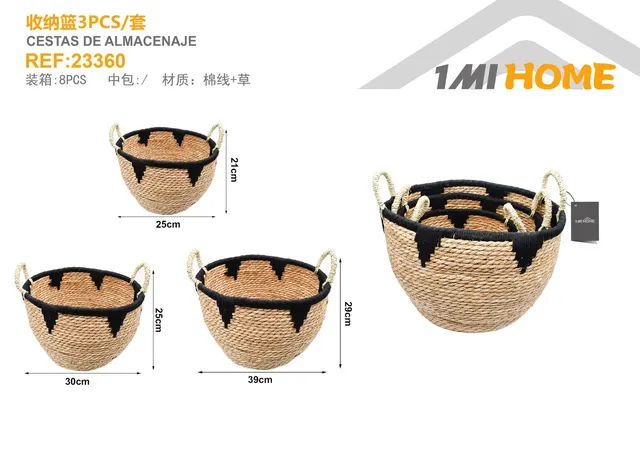 Cesta de almacenamiento, 3 piezas, modelo 23360
