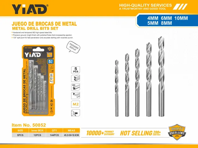 Serie de brocas, 5 piezas, ref. 50852