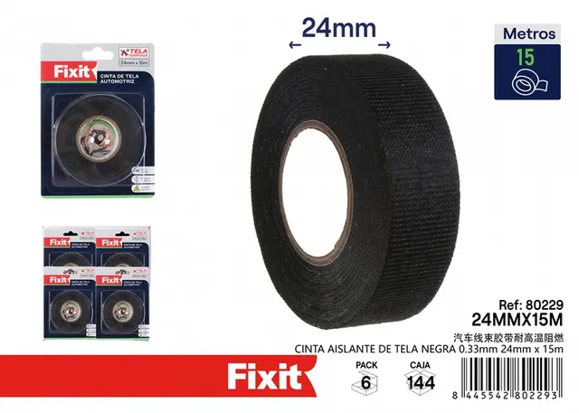 Cinta acrílica, 0,3 mm, 24 mm, 15 m