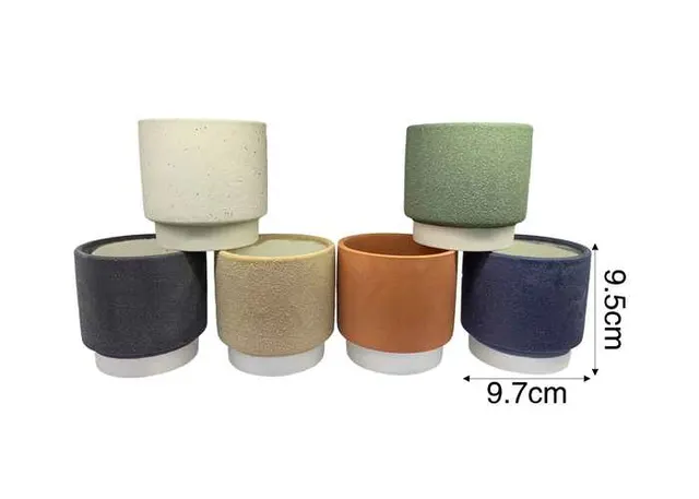 Jarrón de cerámica, modelo ZS0115, 9,7 × 9,7 × 9,5 cm