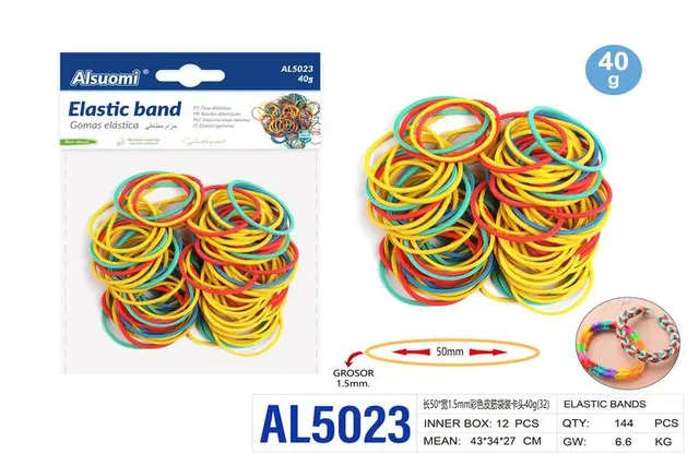 Goma, 1,5 mm, 40 g, color multicolor, modelo AL5023