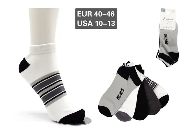 Calcetines tobilleros para hombre, 5 piezas, modelo A8201-8