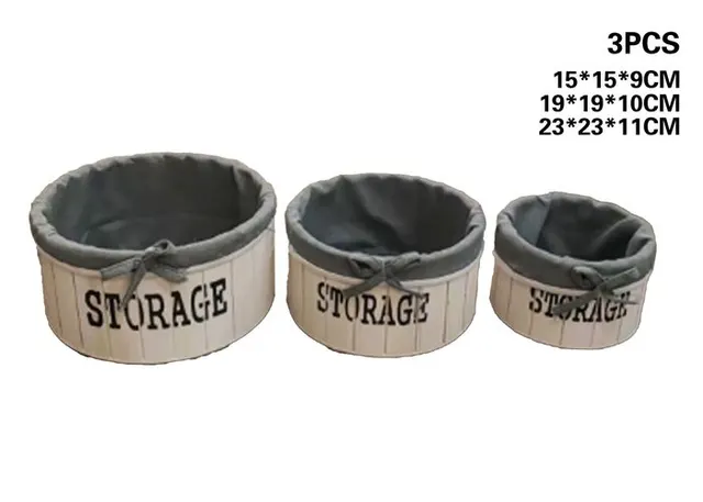 Canasta organizadora, 28 × 19 × 11 cm, 3 piezas, modelo 131273