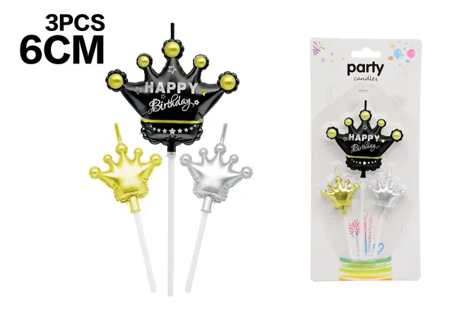 cumpleañosvelas, 6 cm, color negro