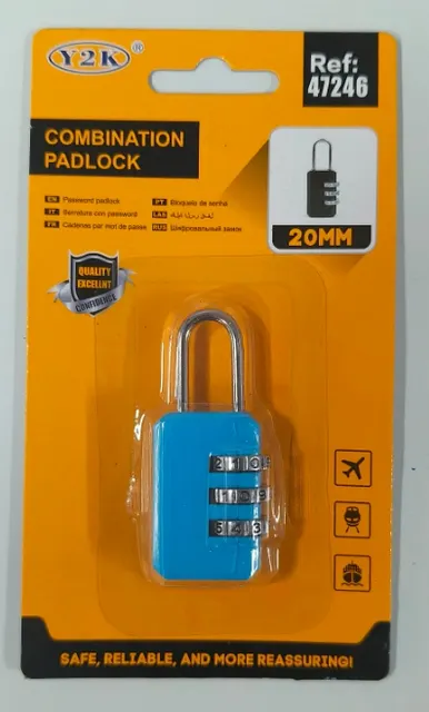 Candado de combinación, 20 mm, ref. 47246