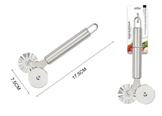 Utensilios de acero inoxidable con mango tubular redondo, ref. 60007
