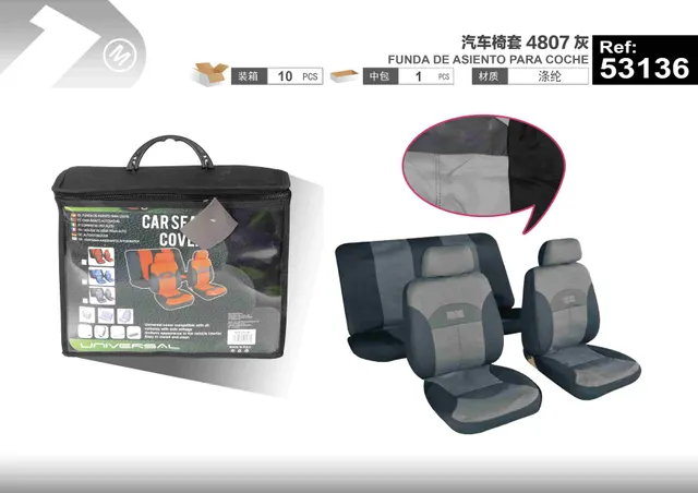 Fundas de asiento, color gris