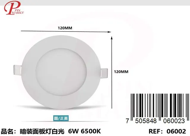 Panel de luz, 6 W, color blanco, modelo 262092