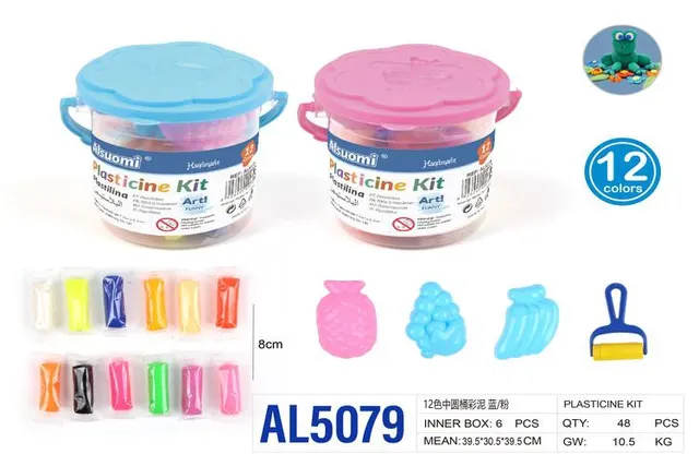Arcilla coloreada, colores azul y rosado, modelo AL5079