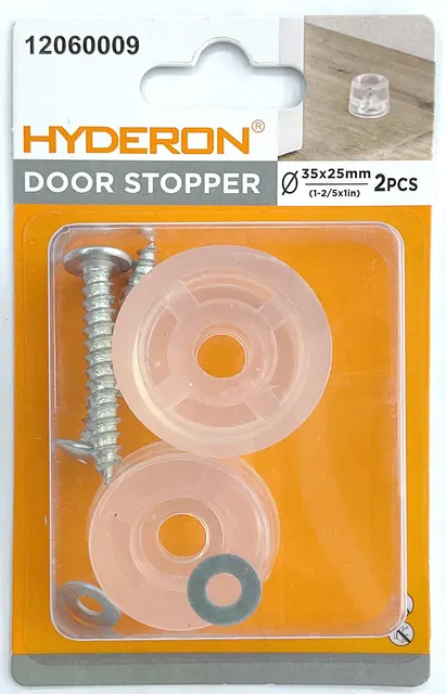 Topes para puertas, 35 × 25 mm, 2 piezas, color transparente