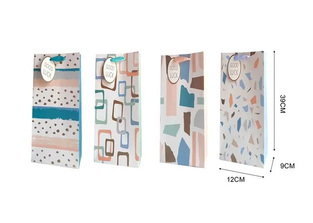 Bolsas de vino, 12 × 39 × 9 cm, color blanco, modelo 131648