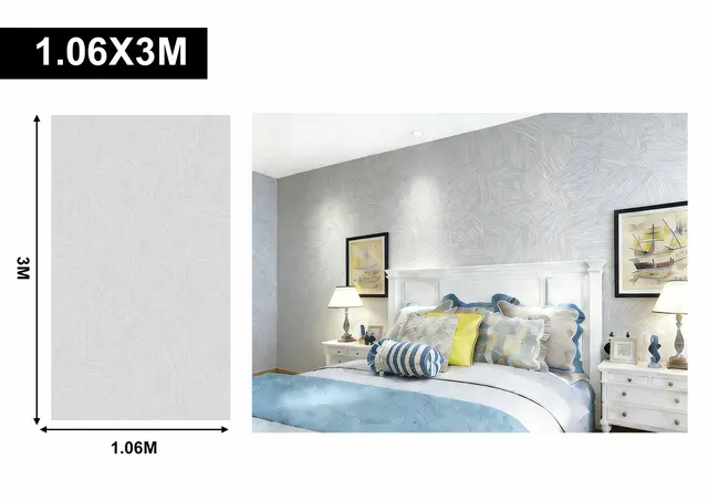 Papel tapiz efecto tela, 1,06 × 3 m, 3 m, modelo 03114
