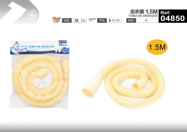 Tubo de desagüe, 1,5 m, 1 pieza, modelo 04850