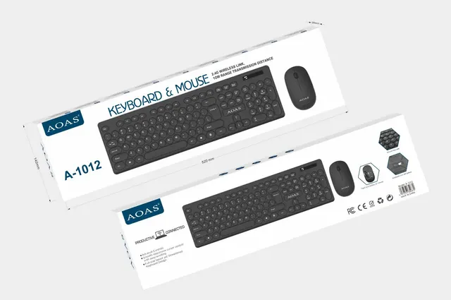 Conjunto de teclado y ratón., modelo A-1012
