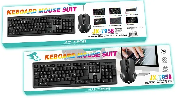 Conjunto de teclado y ratón., modelo KT-958