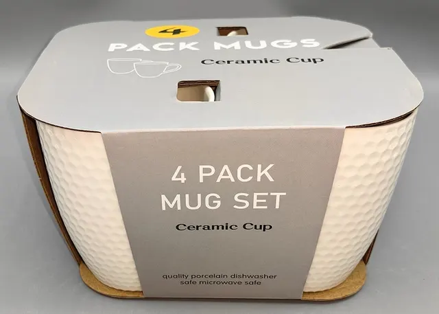 Taza de cerámica, 4 piezas, ref. 241227