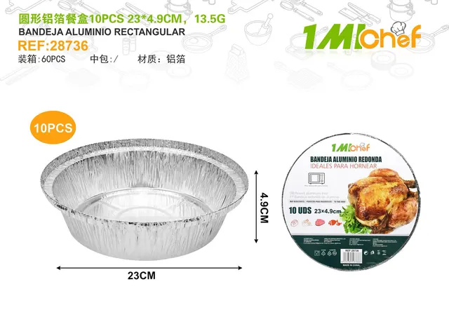 Lonchera de papel aluminio, 23 × 4,9 cm, 13,5 g, 10 piezas