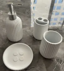 Juego de baño, color blanco, modelo 183881