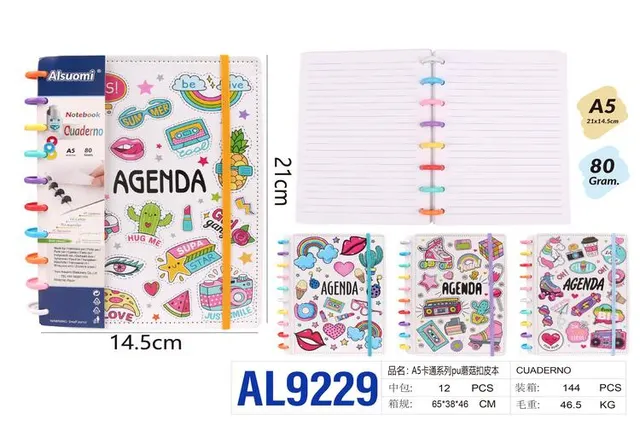 Cuaderno de bobina, modelo A5, modelo AL9229