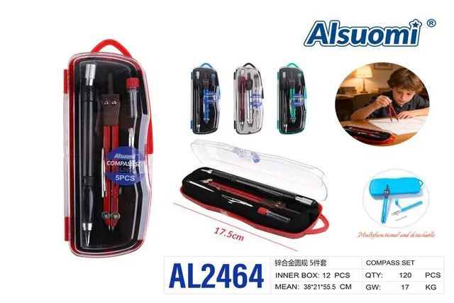 Compás de lápiz, 5 piezas, modelo AL2464