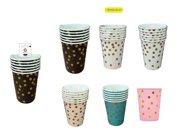 vasos de papel, 7 × 8,5 cm, modelo KD-CG-317