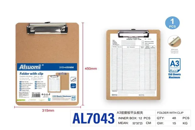 Abrazaderas de placa, modelo A3, modelo AL7043