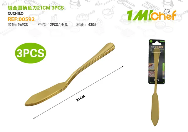Cuchillo para pescado, 3 piezas