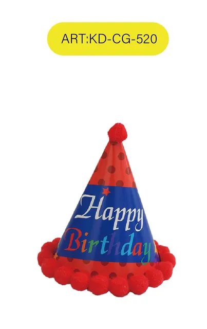 sombrero de cumpleaños, 18 × 13 cm, modelo KD-CG-520
